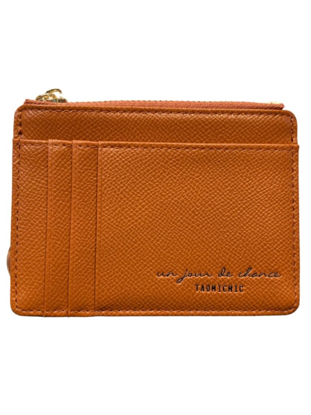 Tan Coloured Card Holder Keychain
